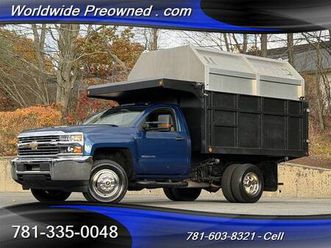 2017 chevrolet silverado 3500hd 4x4 dump 12' chipper landscape body