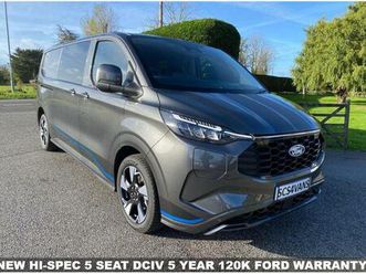 320 sport l2 dciv 5 seat crew van 2.5 phev hybrid automatic 236 bhp ** 5 year 120,000 mile ford warranty **