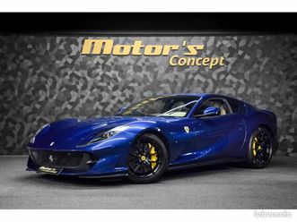 ferrari 812 superfast 6.5 v12 - bleu tour de france / volant carbone led lift caméra