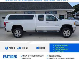 **lowered! 2013 gmc sierra 2500 hd sle ext cab 4x4 z71 8' bed
