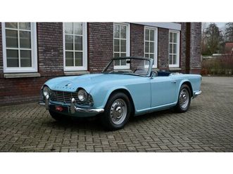 1962 triumph tr4 blauw manuel, 4 vitesses conduite à gauc...