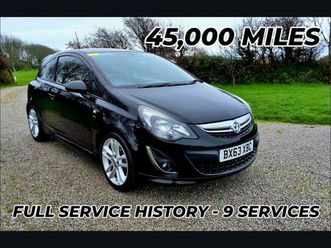 2013 vauxhall corsa 1.4 sri 3dr [ac] hatchback petrol manual