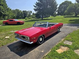 1969 plymouth barracuda convertible, 2-owner, extra parts, clean chrome trim