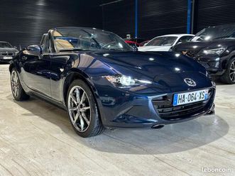 mazda mx-5 nd st 2.0 skyactiv-g 184 selection pack sport - immat france - 21000 km - 2023 - crystal blue - garantie mazda 2029 - recaro - bilstein - camera - ca