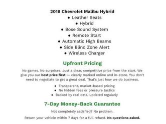 used 2018 chevrolet malibu hybrid base