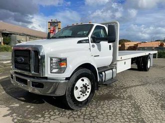 2022 ford f650 24ft flatbed truck, brand new never used **598 miles**