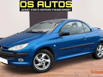 peugeot 206 cc 206cc cabriolet boite auto - 1.6i 110ch 16v (7 cv) - bva4 - bleu - 2002