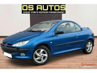peugeot 206cc cabriolet - boite auto - 1.6i 110ch (7 cv) - 16v quiksilver - bleu - 2002