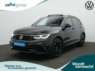 volkswagen tiguan 1.4 tsi ehybrid 245 pk dsg r-line | panoramadak | trekhaak | navigatie discover pro | leder | geheugenstoelen | adaptief onderstel | 360 camer