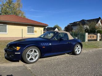 bmw z3 2.8 automatik - 6 zyl motor - montreal blau metallic beige