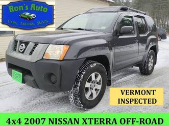 2007 nissan xterra off-road vt inspected*vermont*ron’s auto vt