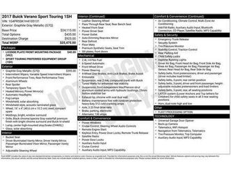 used 2017 buick verano sport touring