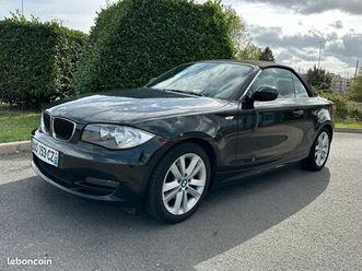 bmw série 1 (e88) 120d cabriolet 2.0d 177 cv / noir, bva, gps, cuir
