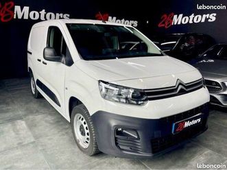 14.158ht•citroën berlingo 1000kg 1.5 bluehdi 130cv premium connect full options•3 places•porte latérale•camera•gps•car play•premiere main•tva récupérable