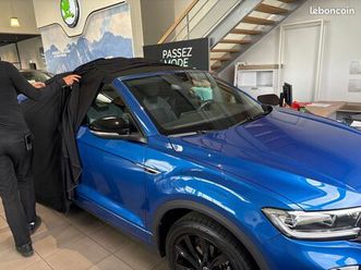 volkswagen t‑roc cabriolet 1.5 tsi evo2 150 dsg7 – 2024 – 25 000 km – pack black + bleu métallisé + garantie 4 ans