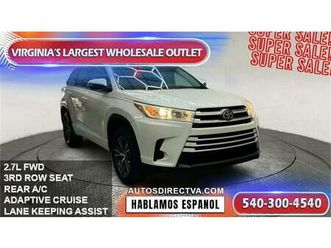used 2017 toyota highlander le