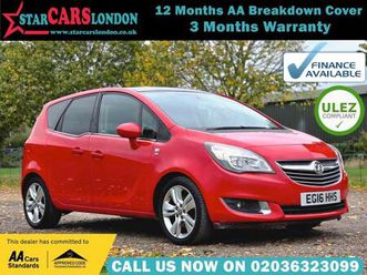 2016 vauxhall meriva 1.4t 16v se 5dr auto mpv petrol automatic