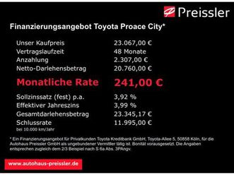 toyota proace city electric 50 kwh l1 duty led dab pdc