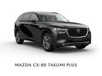 mazda cx-80 phev 4wd 7-sits /takumi plus/ glastak/ vitt nappaläder