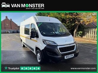 peugeot boxer 2.2 bluehdi 335 s 5dr l3 h2 welfare van *70 mph restricted* euro 6 (140s)(start/stop)