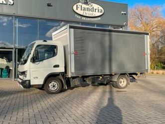 ② mitsubishi fuso canter 3c15 3400 blanc avec bâche grise — camionnettes & utilitaires — 2ememain