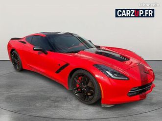 chevrolet corvette c7 coupé * 6.2 v8 – 466 ch * boîte auto * pack 2lt + z51 * toit verre * hud * cuir rouge