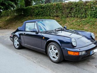 porsche 911 964 carrera 2 cabriolet (1994), 1. hand, einer der letzten mit umfangreicher sonderausstattung, blaues stoffverdeck mit reißverschlussöffnung
