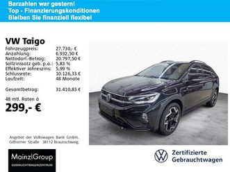 taigo 1.5 tsi dsg r-line ahk matrix acc navi shz