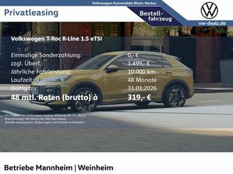 volkswagen t-roc r-line 1.5 etsi dsg klima alu led dab uvm.