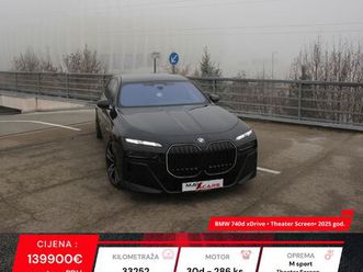 bmw 740xdrive•dostupno odmah•executive lounge•theater screen•pdv•new 7, 2025 god.