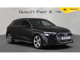 2021 audi a3 1.4 tfsie 40 s line sportback s tronic euro 6 (start/stop) 5dr 13kwh hatchback petrol/elect...