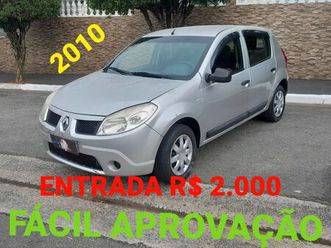 renault 2010 entr. r$ 2.000 fácil aprovação
