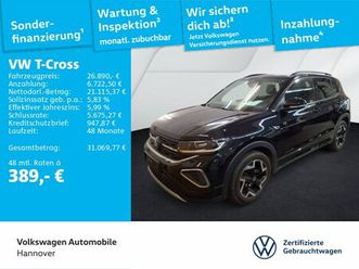 t-cross 1.5 tsi dsg r-line navi ahk kamera acc led dig.cockpit shz pdc