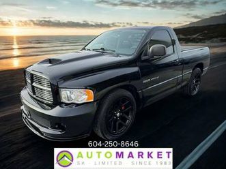 2004 dodge ram 1500 srt10 viper truck! 505hp! beautiful! 64km! wrnty!