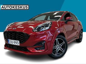 ford puma 1.0 ecoboost hybrid (mhev) 155hv a7 autom. dct st-line - 1 omistaja / mukautuva vakionop.säädin / driver asst. pack / peruutuskamera / ôlypuhelimen pe