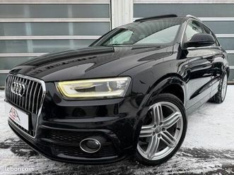 audi q3 2.0 tdi 177ch quattro 4x4 s line plus sport s tronic / cuir / toit ouvrant / keyless go / gps /