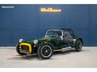 caterham super seven 170s s3 660cc turbo 84cv - premiere main - suivie complet - capote complète - demi capote - carbone - retro f1 - plancher bas