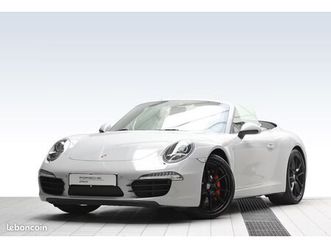 porsche 911 carrera s (991.1) cabriolet - am2015 - blanc pur / cuir noir - pdk, pse, pack chrono, bose, sièges full électrique, etc - full suivie porsche exclus