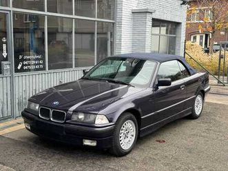 bmw 320 i cabriolet e36 cuir bleue capote bleue
