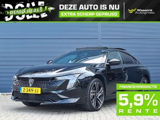 peugeot 508 1.6 hybrid 180pk e-eat8 gt | demo deal i schuifdak | focal audio | 19 inch velgen | active suspension control | 7,4 kw onboard charger
