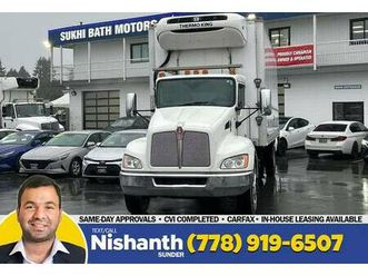 2020 kenworth t370 26' reefer + tuckaway tailgate + hydraulic brakes