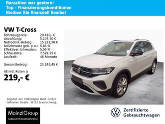 t-cross 1.0 tsi goal navi led shz virtual acc
