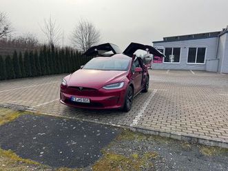 tesla model x plaid, fsd, vollausstattung, 8fach räder