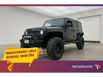 unlimited 2.8 4wd sahara dragkrok skinn navi