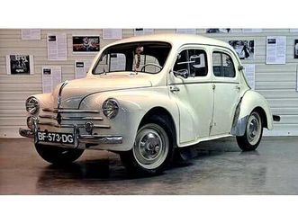 1960 renault 4cv blanc manuel, 3 vitesses conduite à gauc...