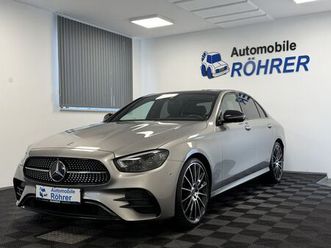 mercedes-benz e 220 d amg line night pano wide mbeam burmester