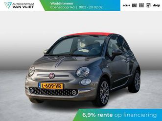 fiat 500 c - 1.2 star l rosso cabriodak l automaat