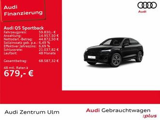 audi q5 sportback s-line black 50tdi qu ahk hud leder