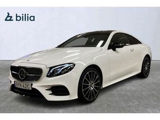 mercedes-benz e 220 d coupé 4matic amg line/panorama/burmester/adaptiv fart/s&v-däck 2019 vit