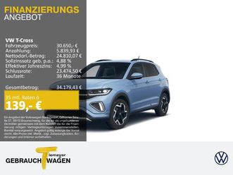 t-cross 1.5 tsi dsg r-line lm17 matrix kamera sitzhz